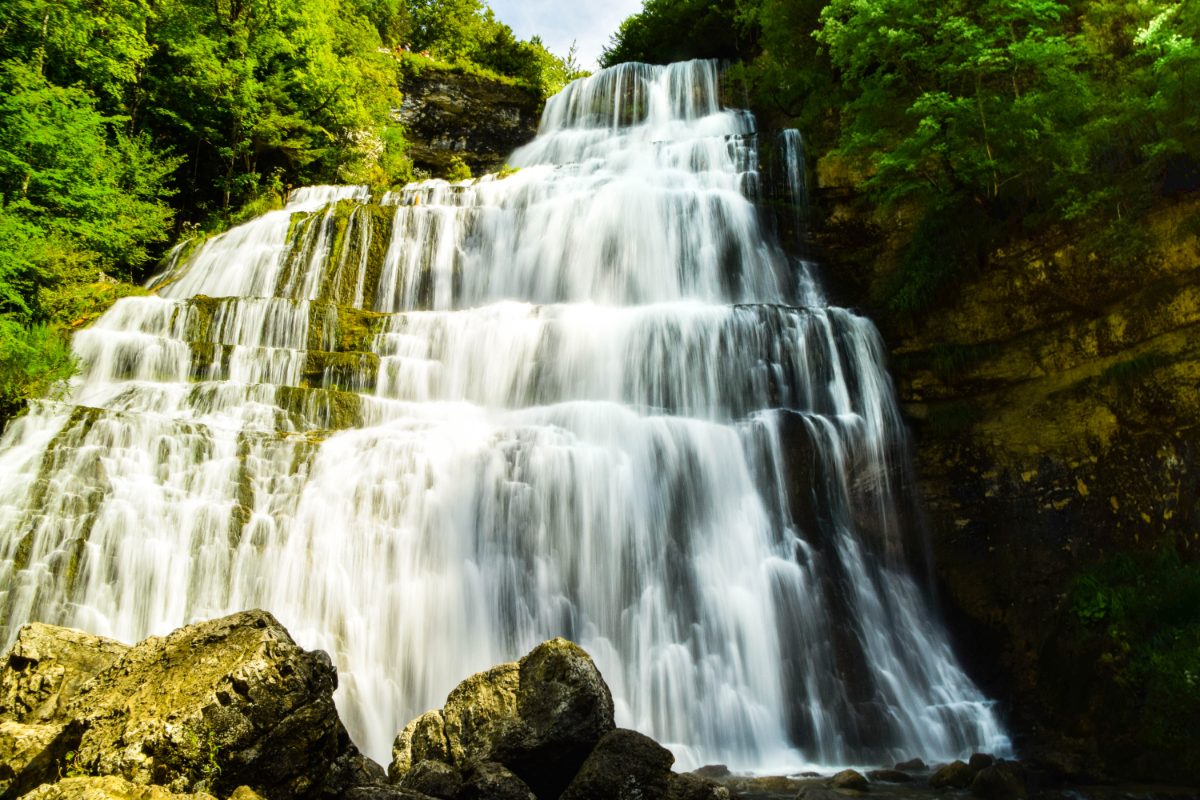 cascades du Hérisson dans le Jura
